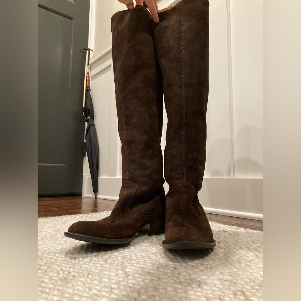 Born Crown Over-the-Knee Burnt Brown Suede Boots ( Sz 7.5M) Style N00723